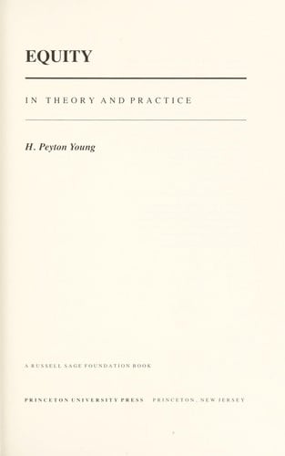 Equity: intheory and practice