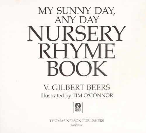 My sunny day, any day nursery rhyme book