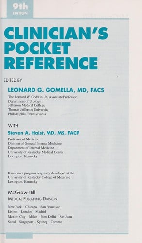 Clinician's Pocket Reference