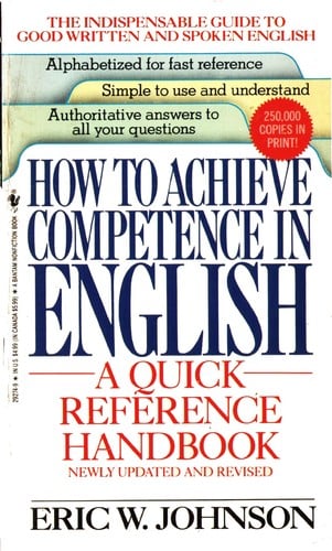 How to achieve competence in English: a quick reference handbook