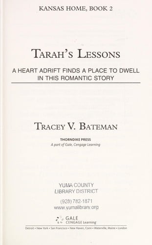Tarah's lessons: a heart adrift finds a place to dwell in this romantic story