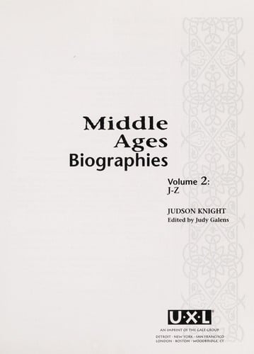 Middle ages: biographies