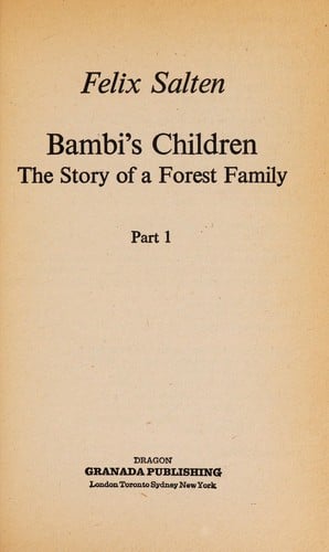 Bambi's children: the story of a forest family
