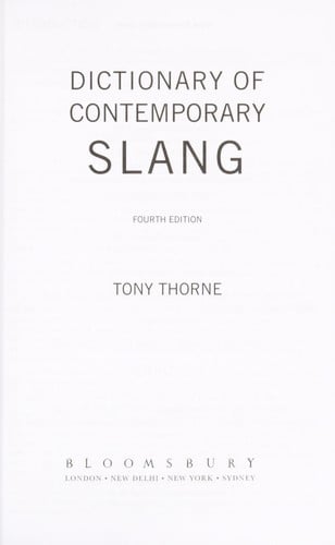 Dictionary of contemporary slang