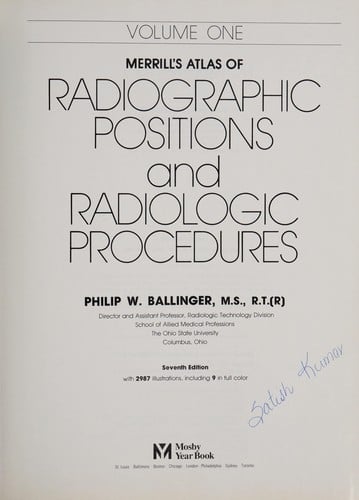 Merrill's atlas of radiographic positions and radiologic procedures.