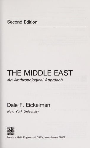 The Middle East: an anthropological approach
