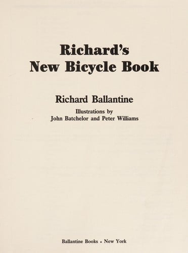 Richard's new bicycle book