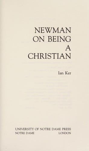 Newman on being a Christian