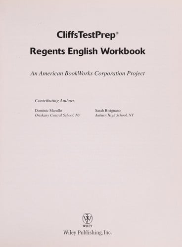 CliffsTestPrep Regents U.S. History and Government Workbook (Cliffstestprep Regents)