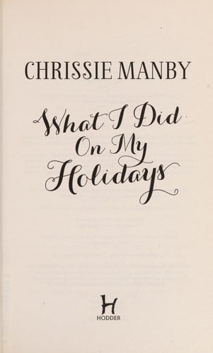 What I did on my holidays