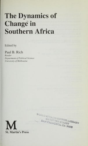 The dynamics of change in Southern Africa