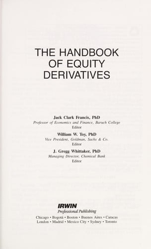 The Handbook of equity derivatives