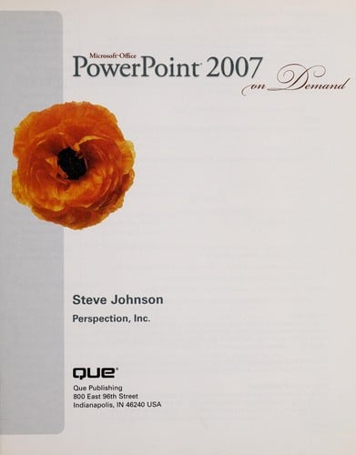 Microsoft Office PowerPoint 2007 on demand