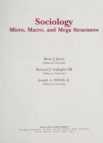 Sociology: micro, macro, and mega structures