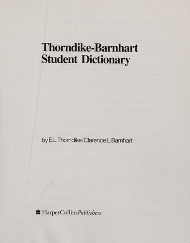 Thorndike-Barnhart student dictionary