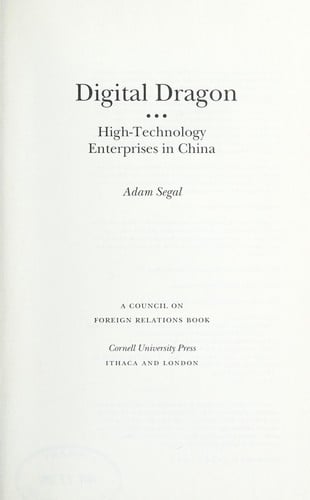 Digital dragon: high-technology enterprises in China