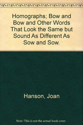 Homographs; bow and bow and other words that look the same but sound as different as sow and sow.