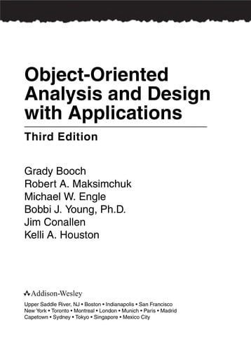 Object-oriented analysis and design with applications