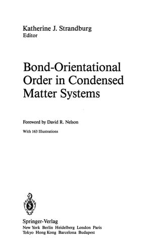 Bond-Orientational Order in Condensed Matter Systems