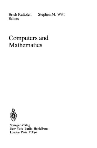 Computers and Mathematics