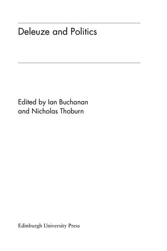 Deleuze and politics