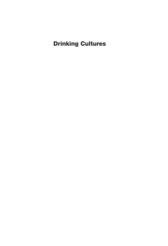 Drinking cultures: alcohol and identity