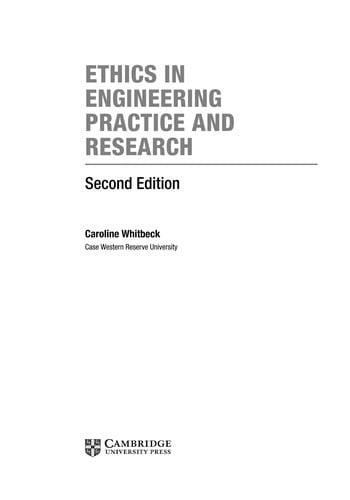 Ethics in Engineering Practice and Research