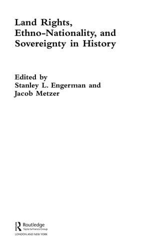 Land rights, ethno-nationality, and sovereignty in history