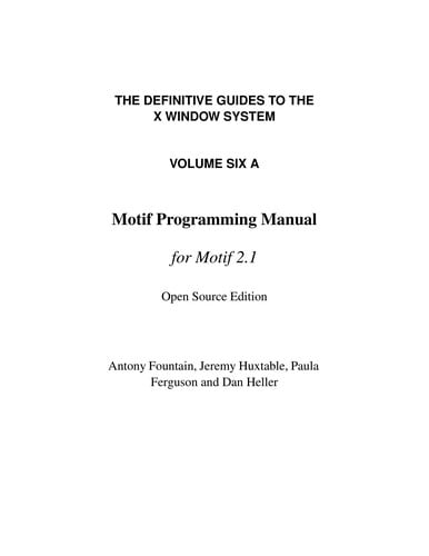 Motif Programming Manual