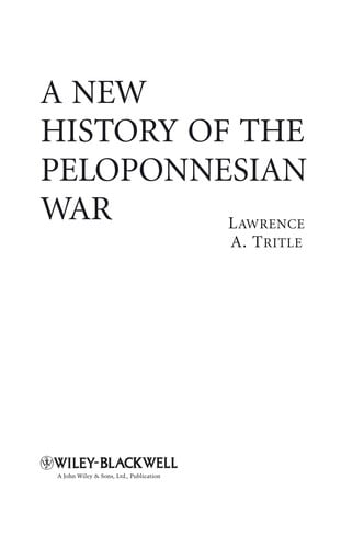A New History of the Pelonnesian War