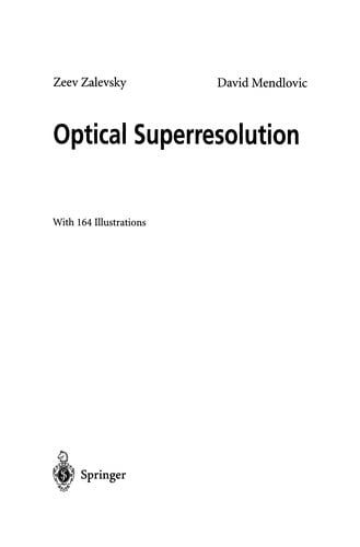 Optical Superresolution