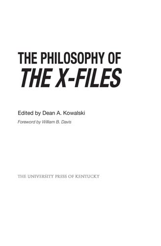 The philosophy of the X-files