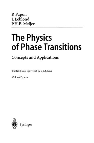 The physics of phase transitions: concepts and applications