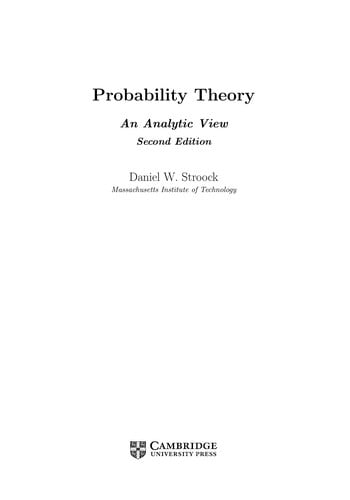 Probability theory: an analytic view
