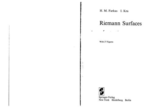 Riemann surfaces