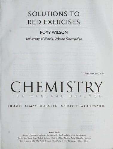 Chemistry: the central science : solutions to red exercises