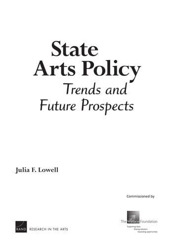 State arts policy: trends and future prospects