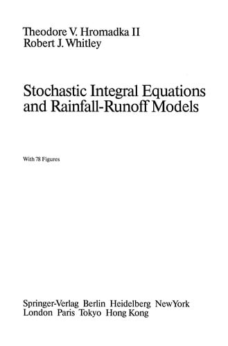 Stochastic Integral Equations and Rainfall-Runoff Models
