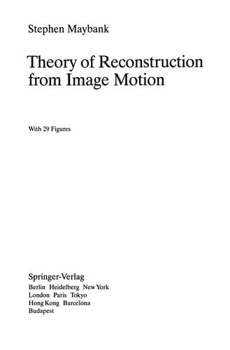 Theory of Reconstruction from Image Motion