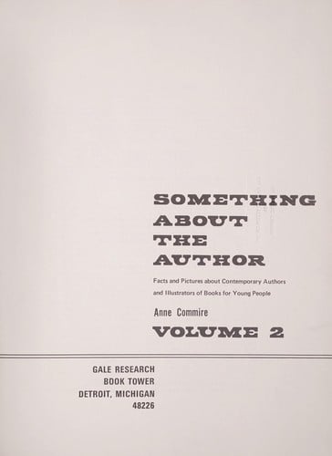 Something About the Author v. 2