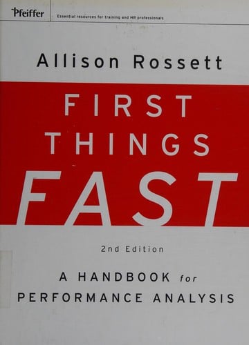 First things fast: a handbook for performance analysis