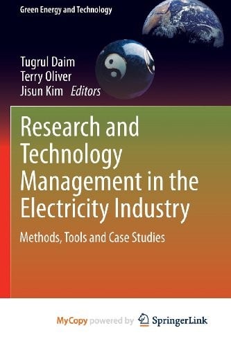Research and Technology Management in the Electricity Industry: Methods, Tools and Case Studies