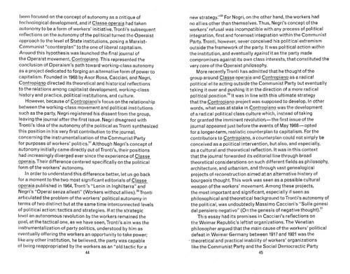 The project of autonomy: politics and architecture within and against capitalism