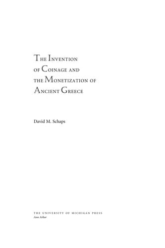 The invention of coinage and the monetization of Ancient Greece