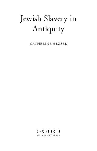 JEWISH SLAVERY IN ANTIQUITY.