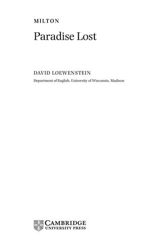 Milton: Paradise lost