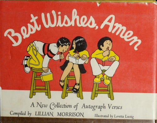 Best wishes, amen: a new collection of autograph verses.