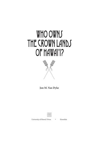 Who owns the Crown lands of Hawaii?