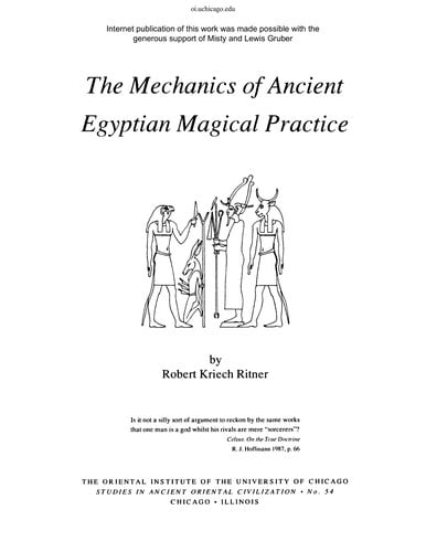 The Mechanics of Ancient Egyptian Magical Practice