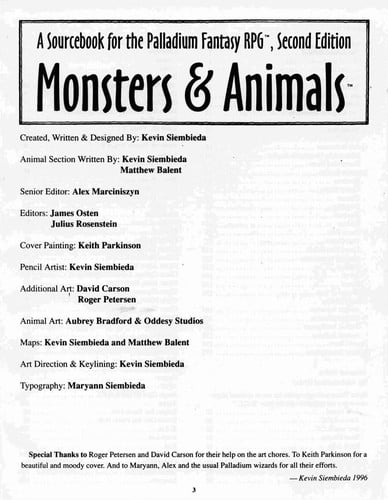 Monsters & animals